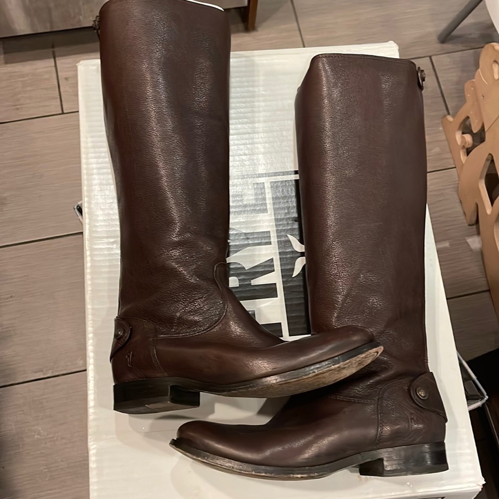Frye Melissa Button Zip Back Boots